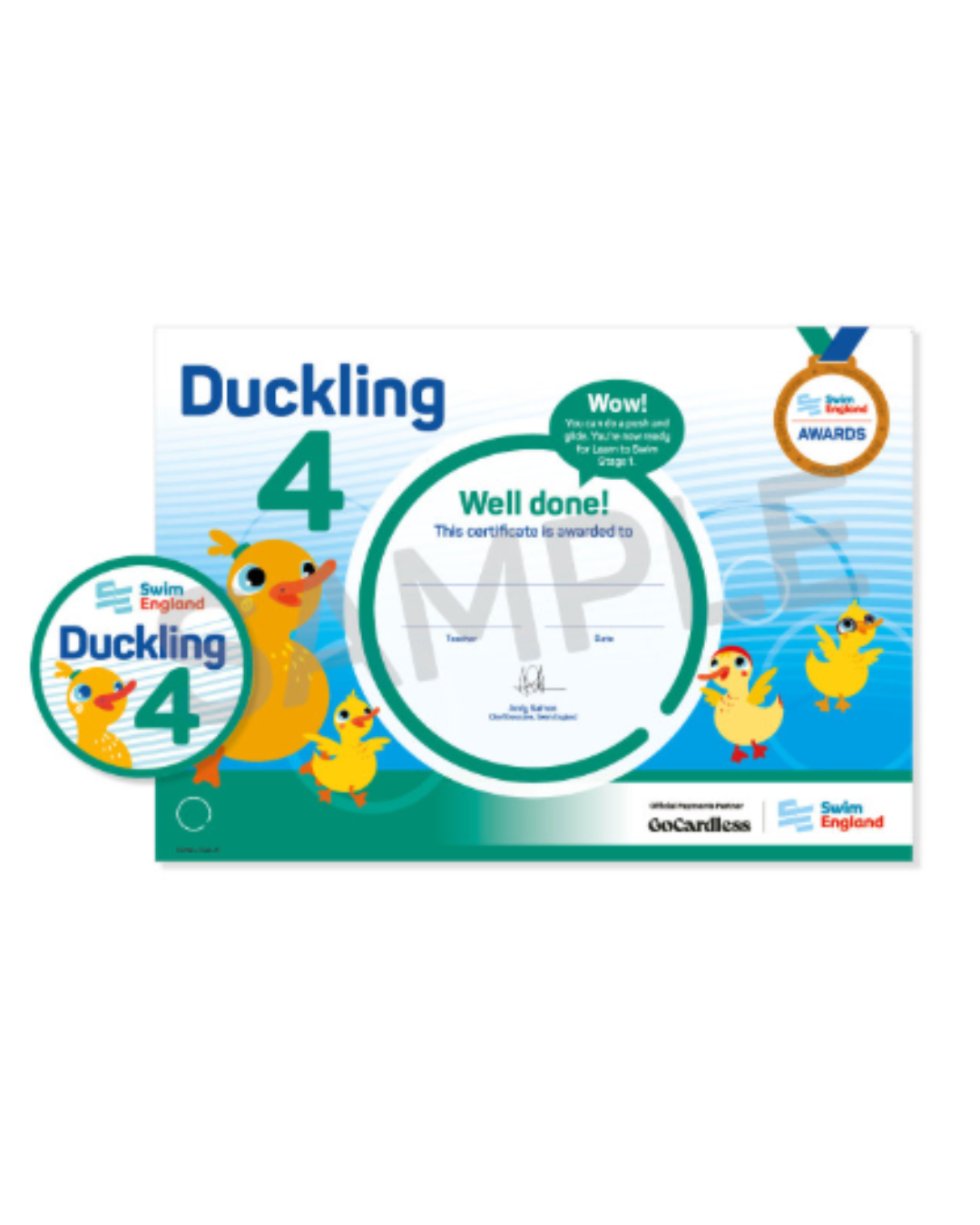 Ducklings 4 Certificate and Badge