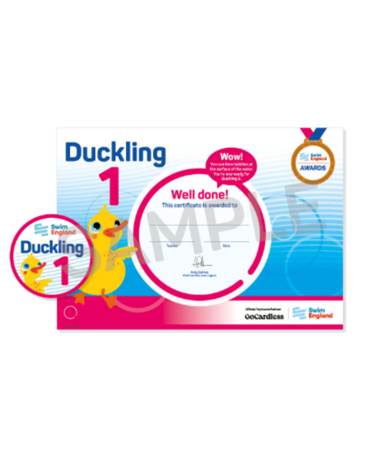 Ducklings 1 Certificate and Badge