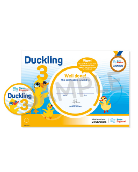 Ducklings 3 Certificate and Badge